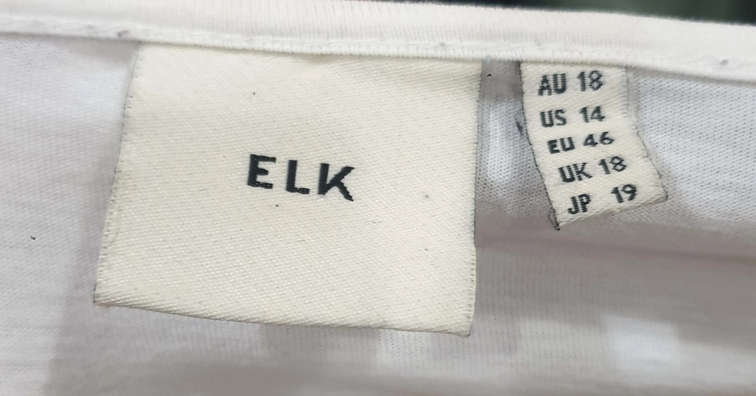 Elk white long sleeve top size 18