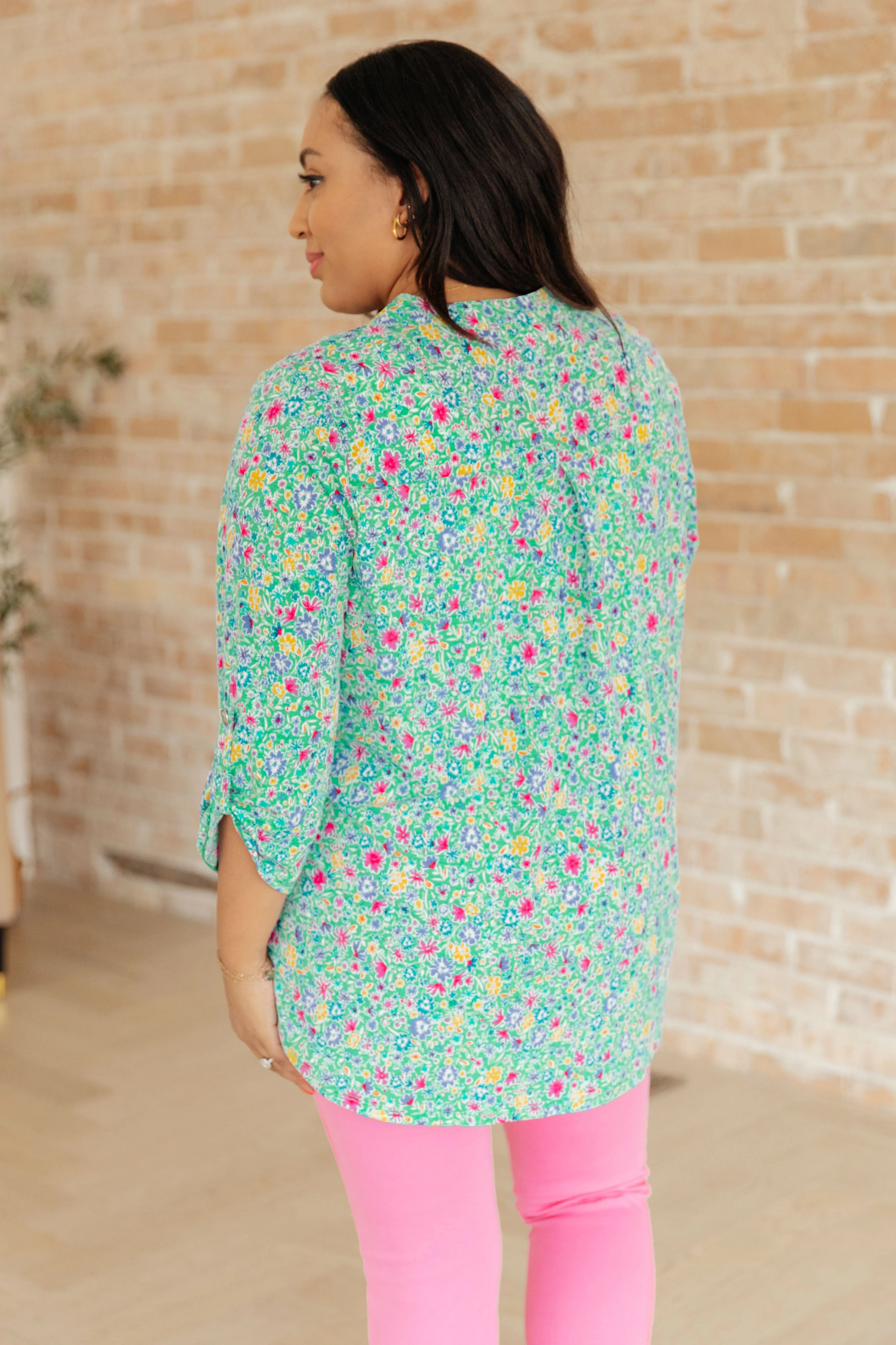 Emerald Floral Lizzy Gabby Top