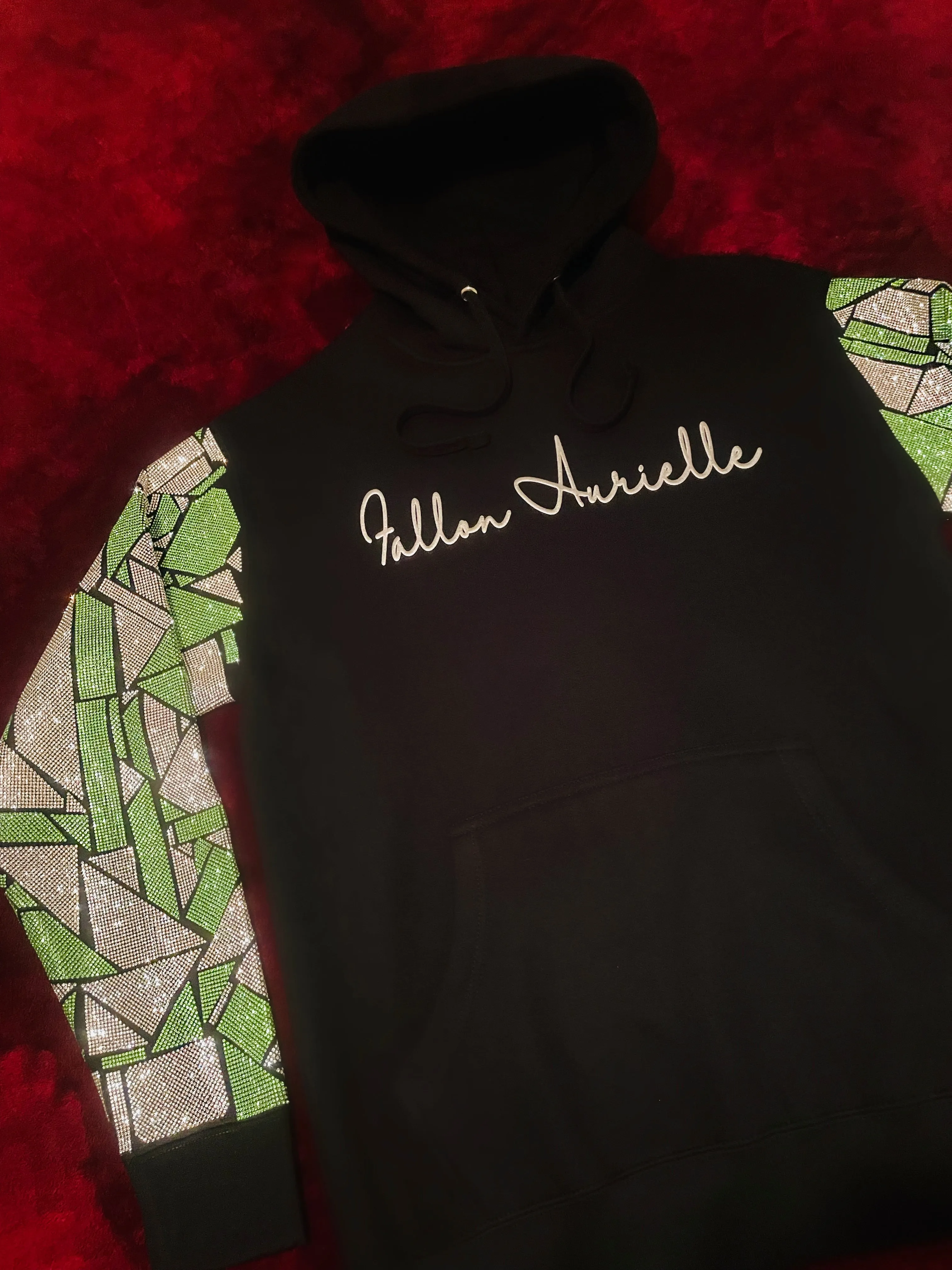 Fallon Aurielle Unisex Signature Celebration Hoodie (Black, Silver & Lime Green)