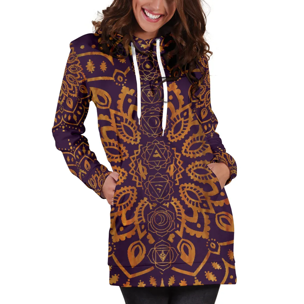 Golden Chakra Hoodie Dress