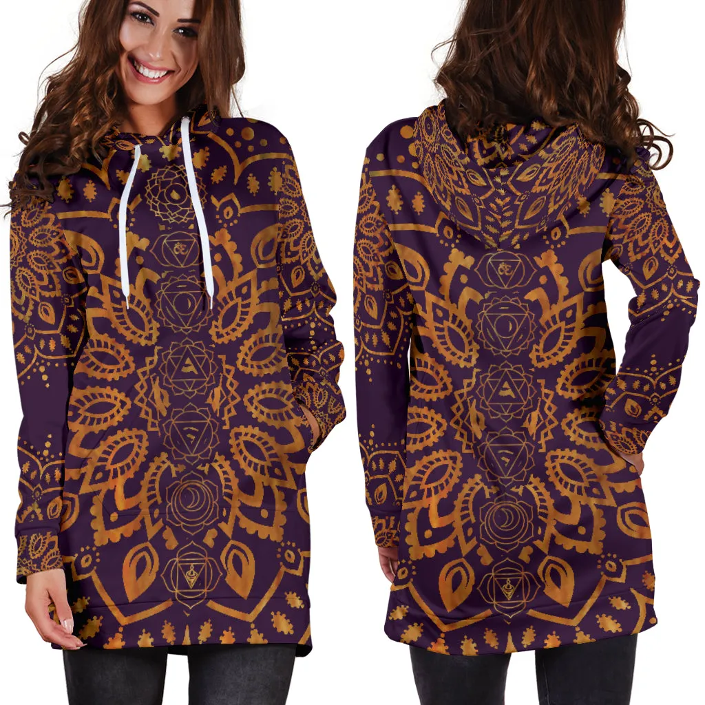 Golden Chakra Hoodie Dress