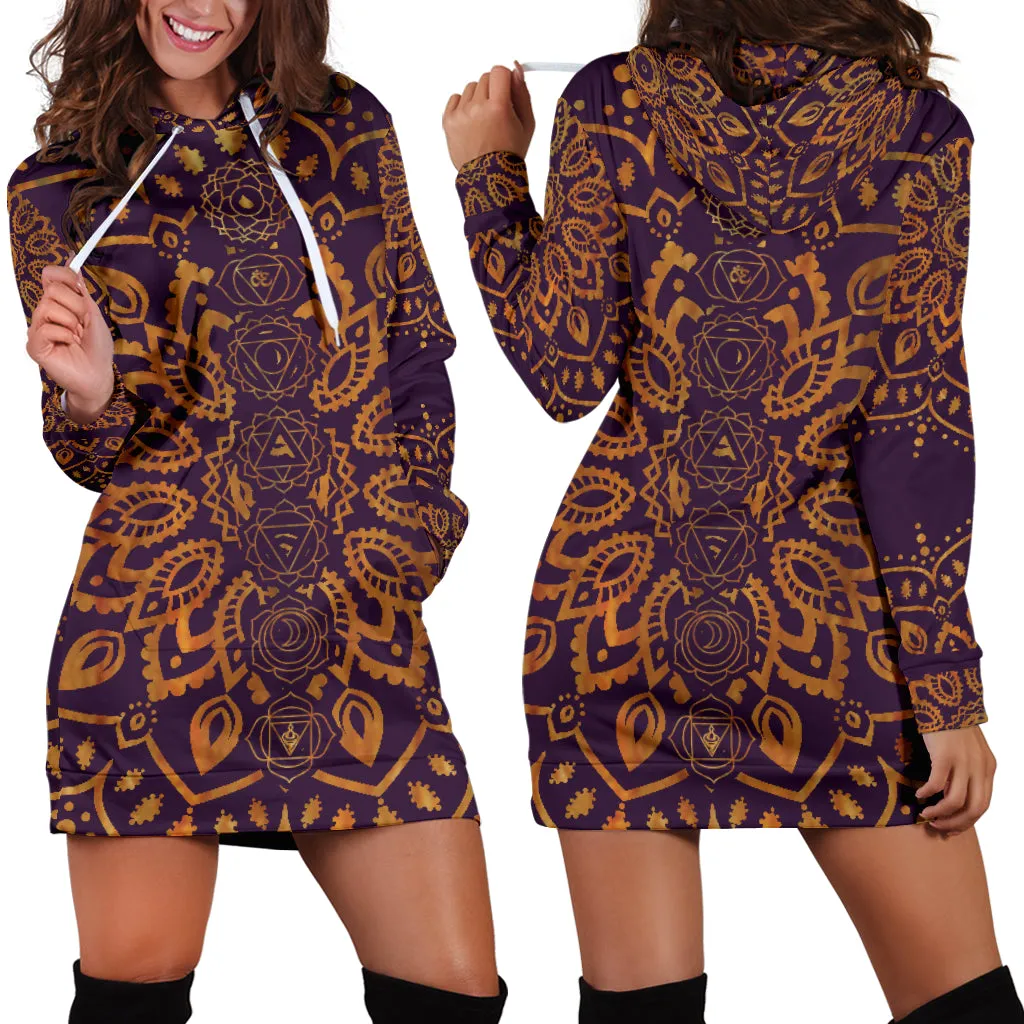 Golden Chakra Hoodie Dress