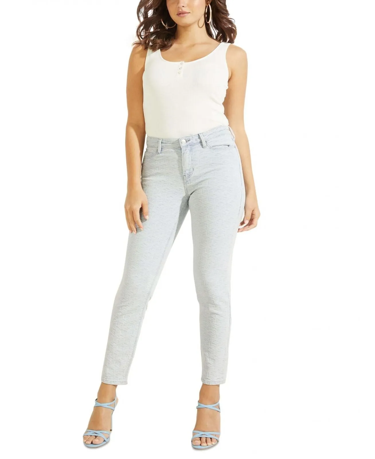 Guess Women's 1981 High Rise Stretch Skinny Fit Jean W2PA46D4S33