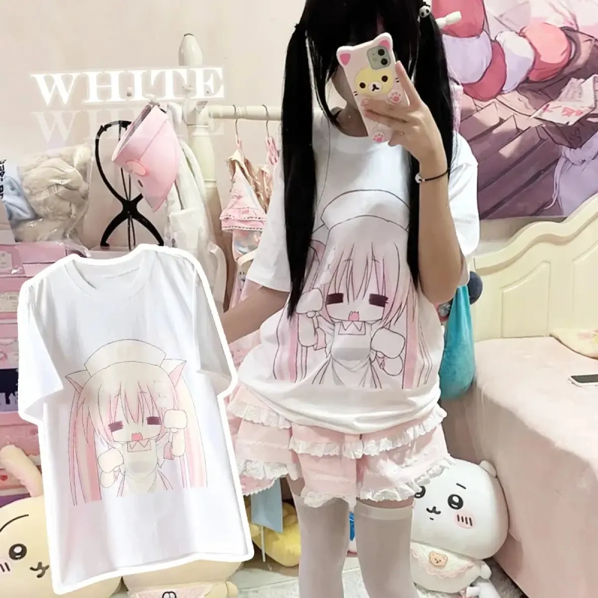 Harajuku Kawaii Anime T-Shirt – Y2K Cute Cartoon Tee From Kawaii Stop