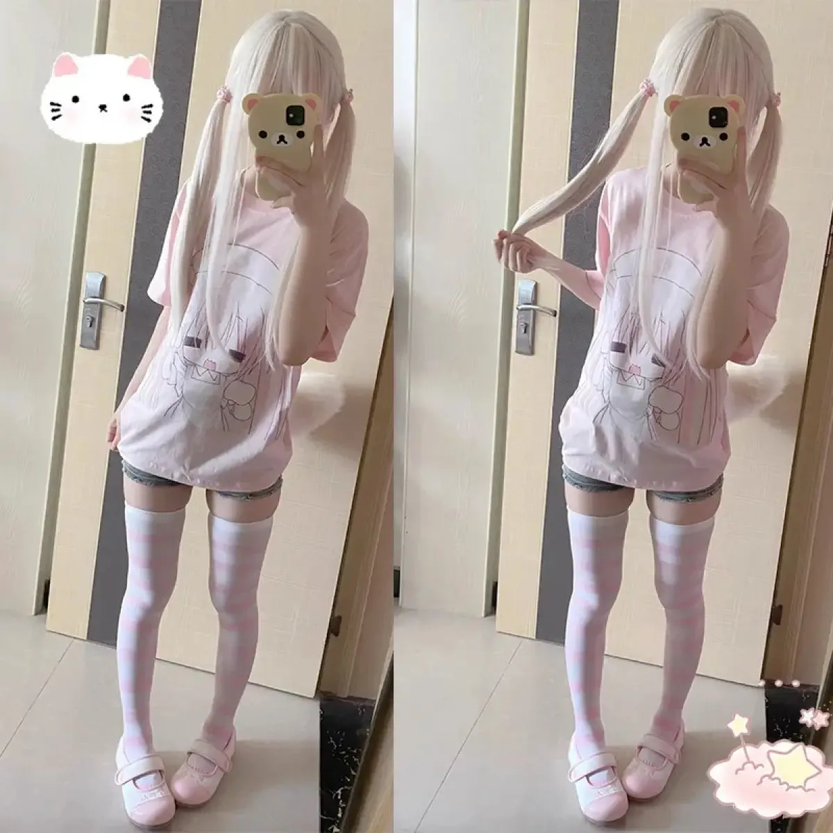 Harajuku Kawaii Anime T-Shirt – Y2K Cute Cartoon Tee From Kawaii Stop