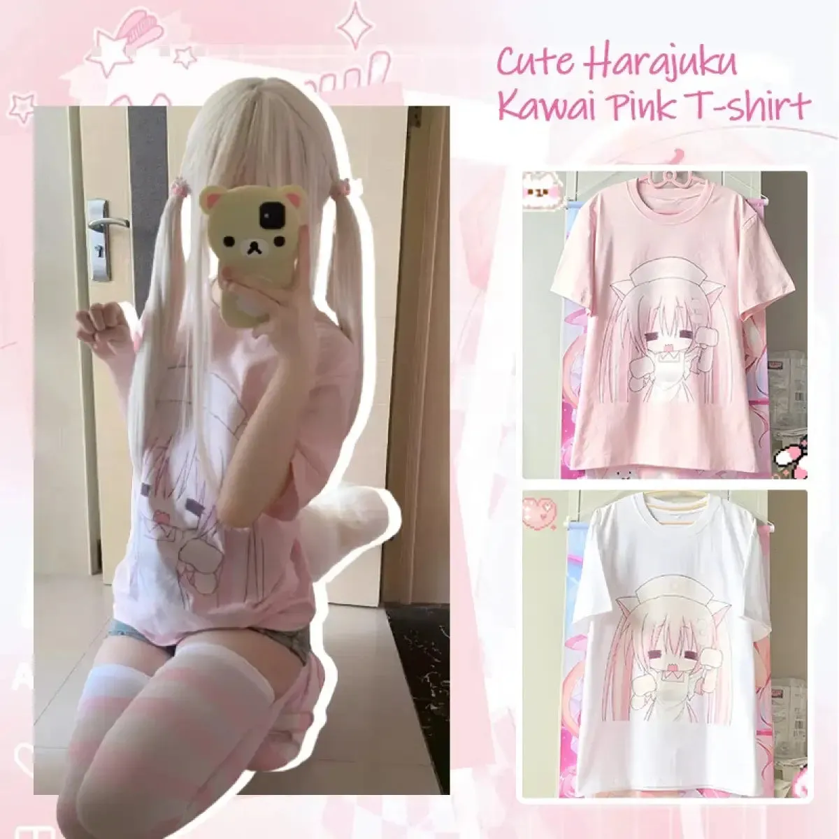 Harajuku Kawaii Anime T-Shirt – Y2K Cute Cartoon Tee From Kawaii Stop