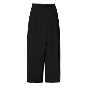 High Waist Pleated Irregular Long Wide Leg Pants Loose Fit Pants for Women