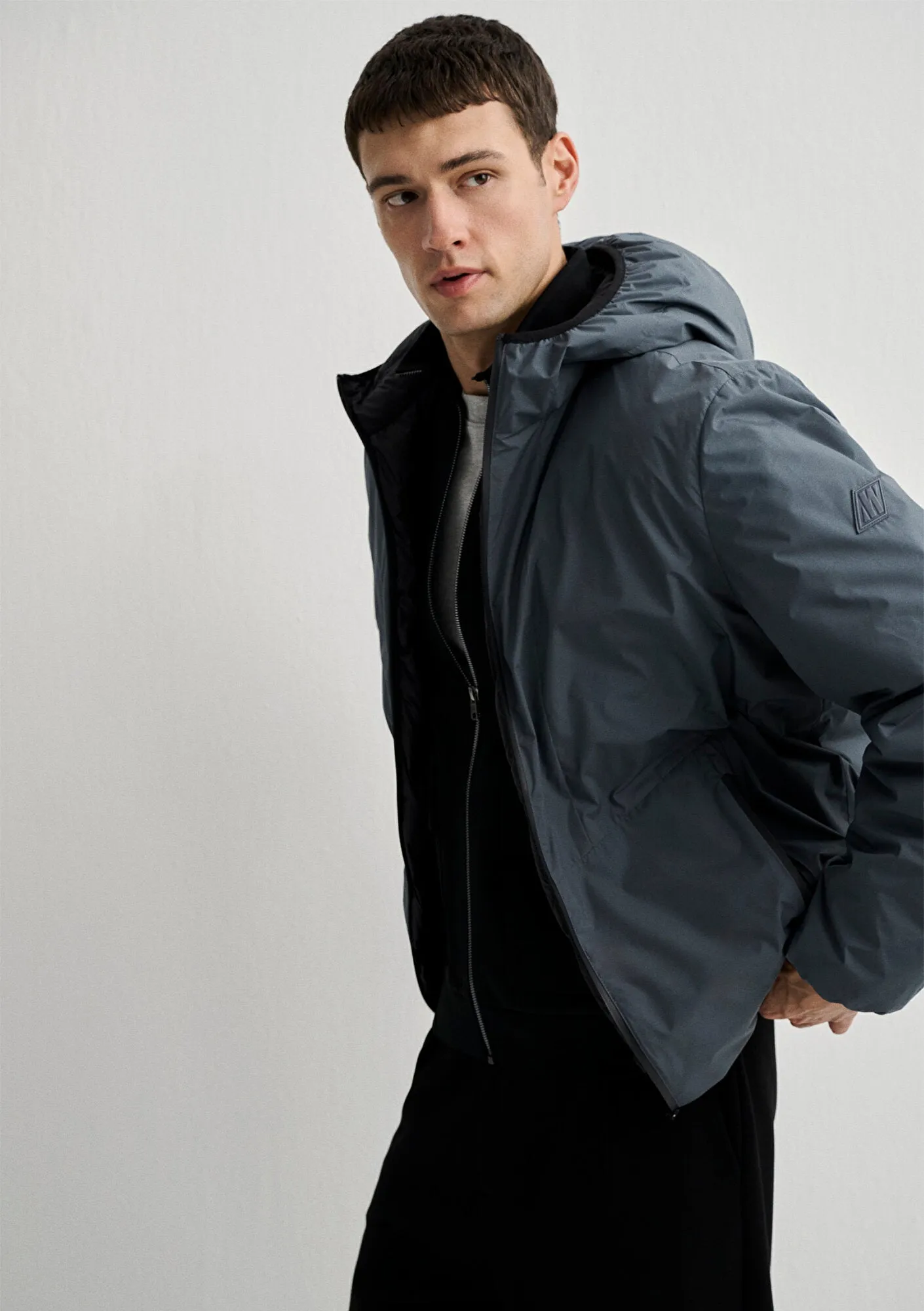 Hooded Navy Jacket