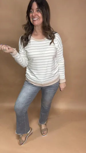 Iced Coffee Striped Top