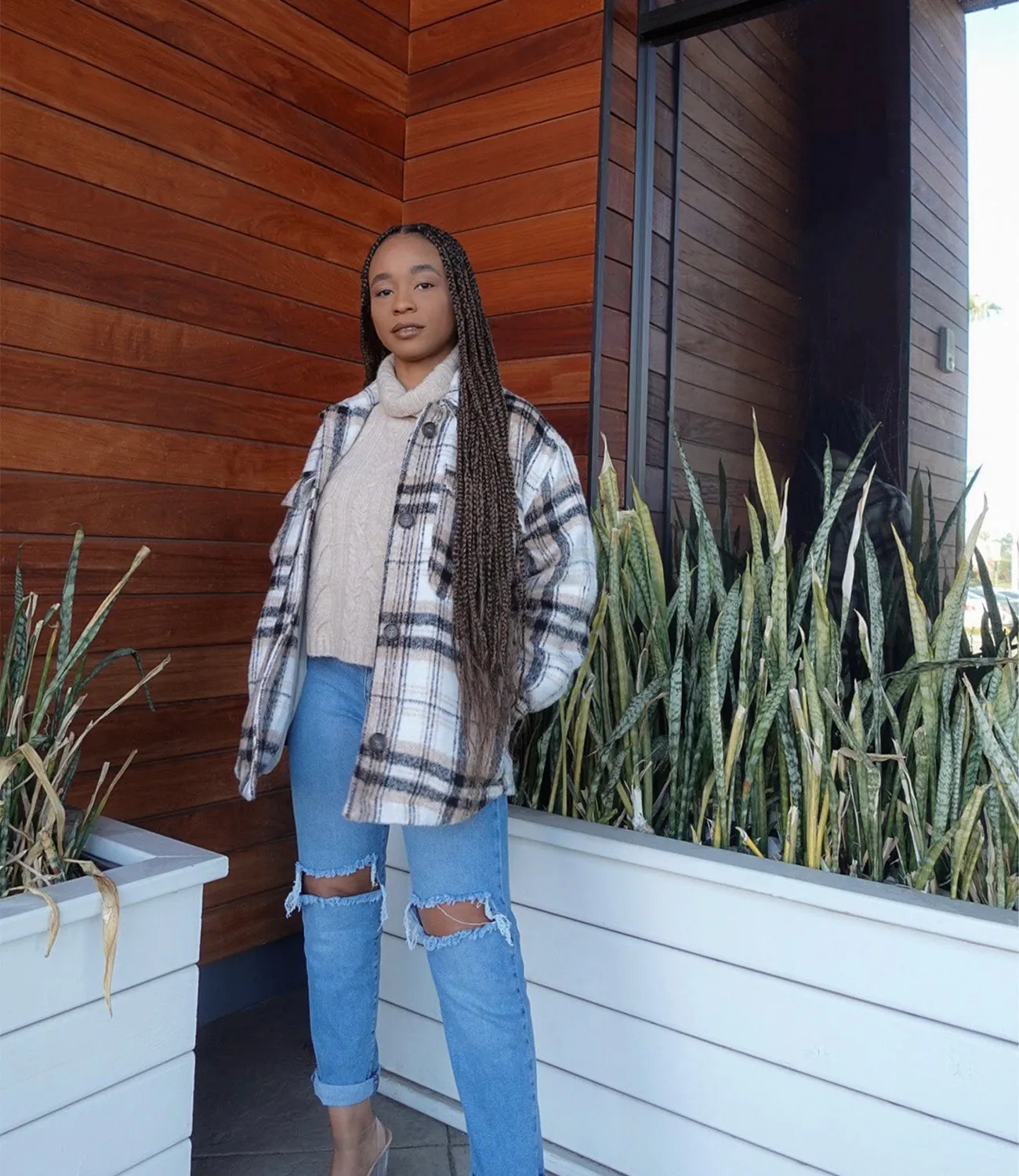 Isla Knit Turtleneck Sweater(Natural)