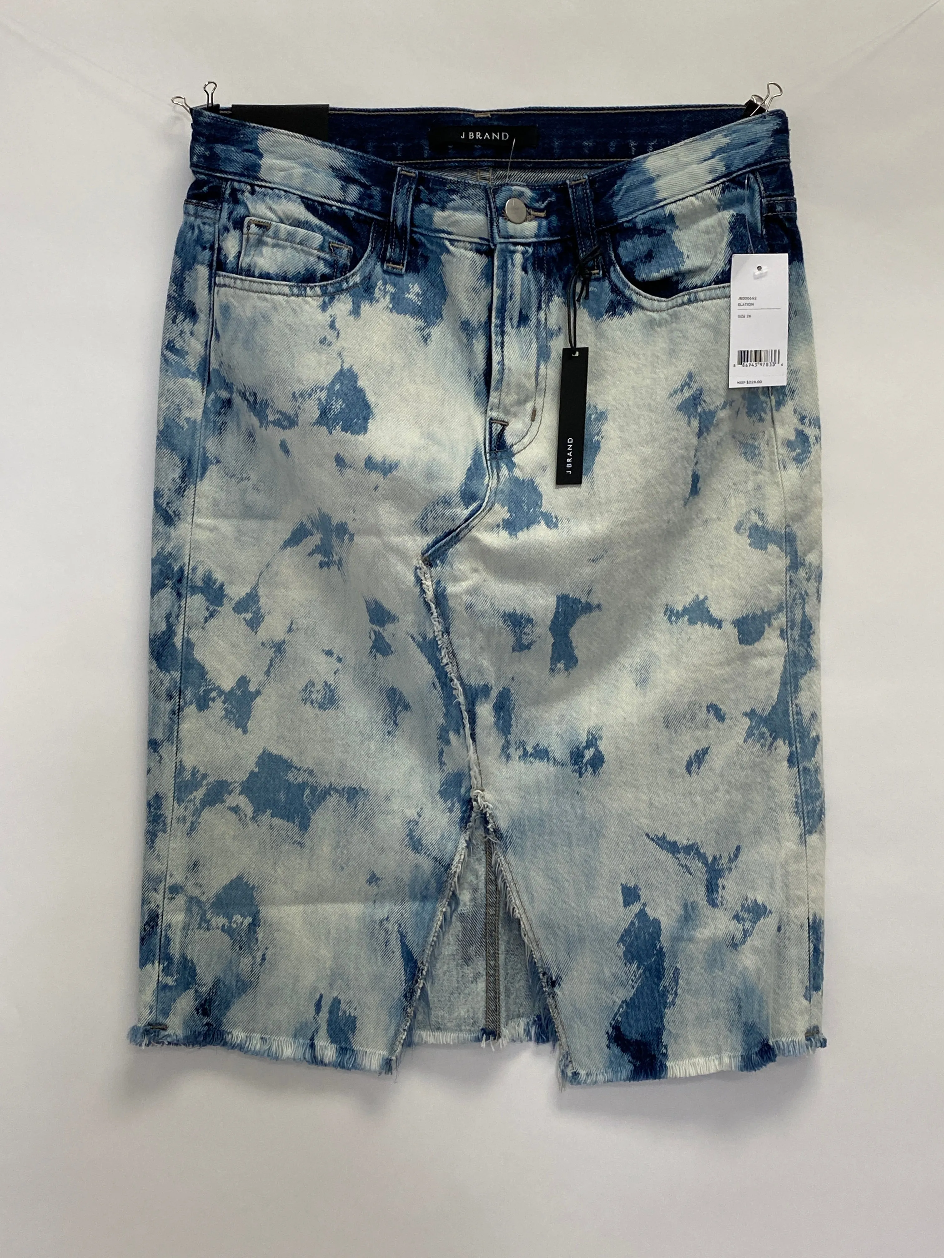 J Brand Denim Skirt 'Elation' with the Raw Hem