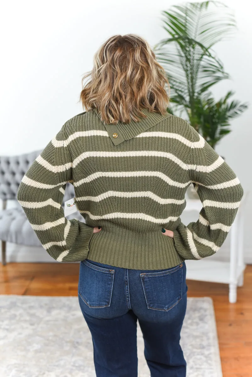 Jocelyn Button Turtle Neck Sweater