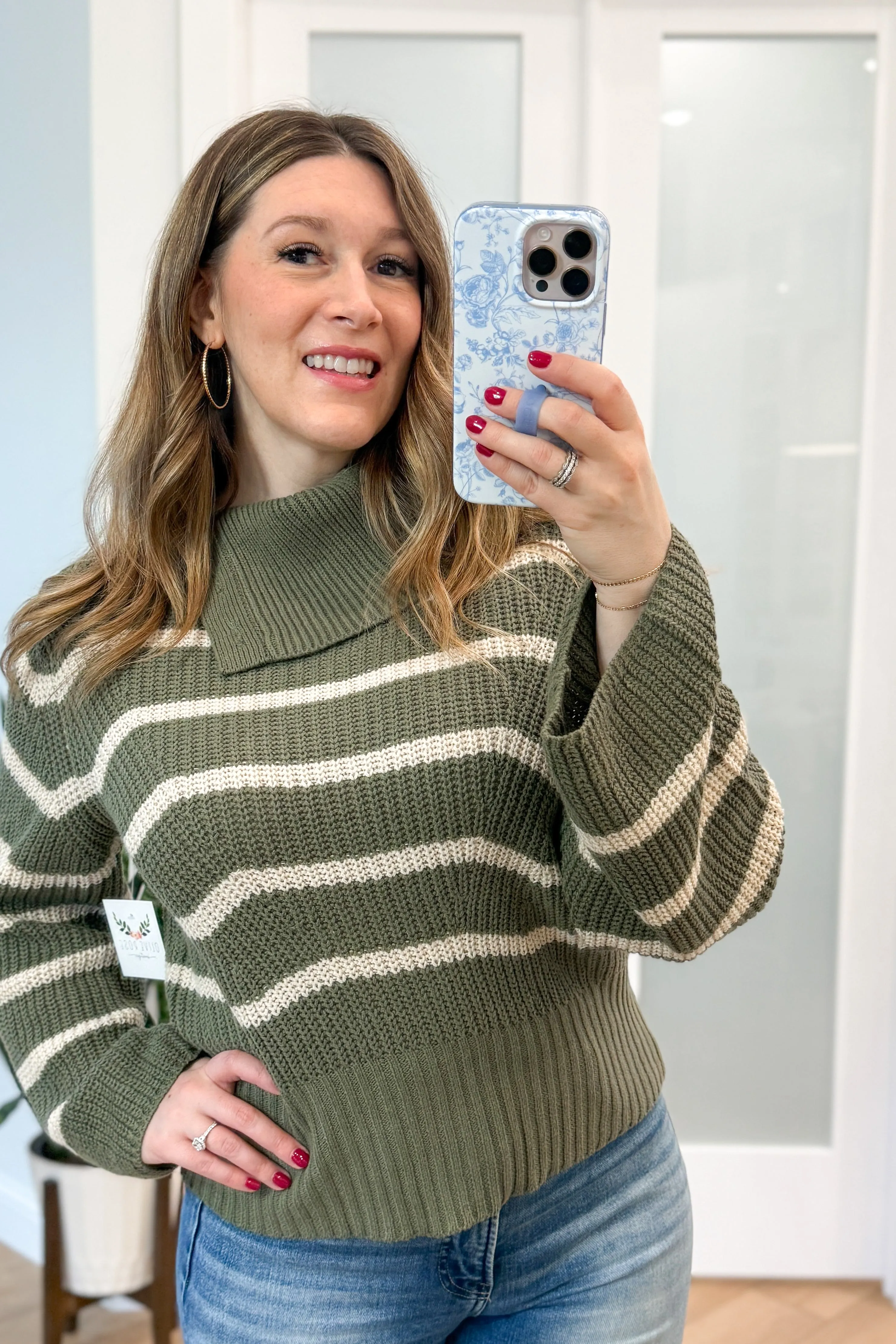Jocelyn Button Turtle Neck Sweater
