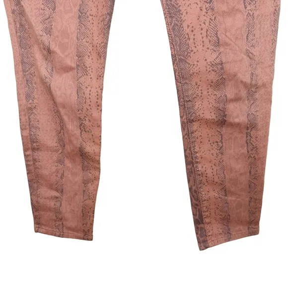 Joe’s Jeans High Water Orange Snake Skinny Ankle Denim Pants