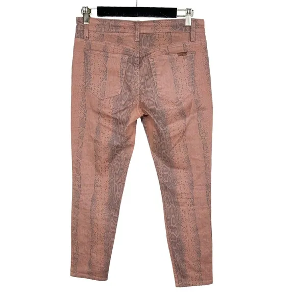 Joe’s Jeans High Water Orange Snake Skinny Ankle Denim Pants