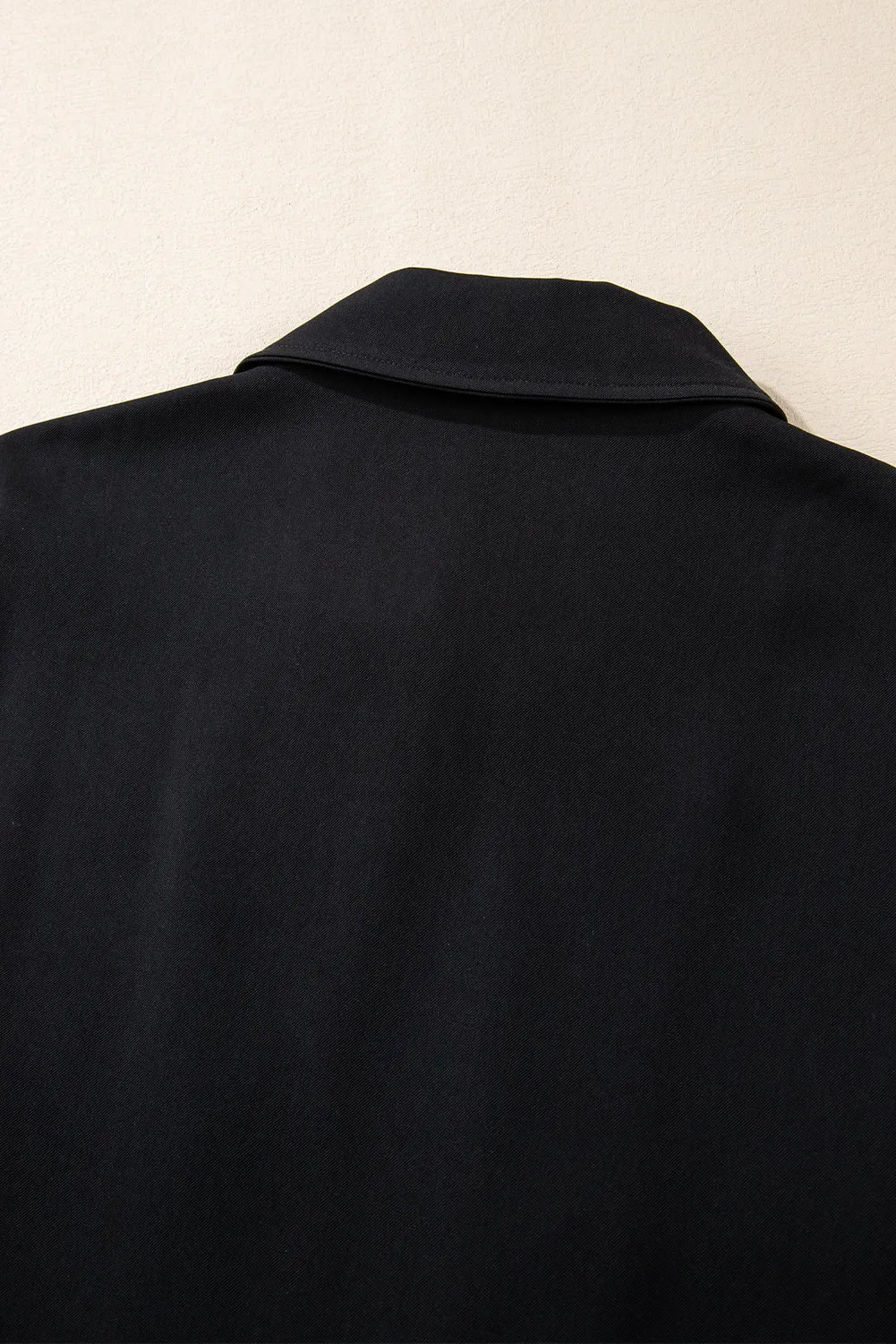KaleaBoutique Stylish Collar Tab Sleeve Zip Up Flap Detail Jacket