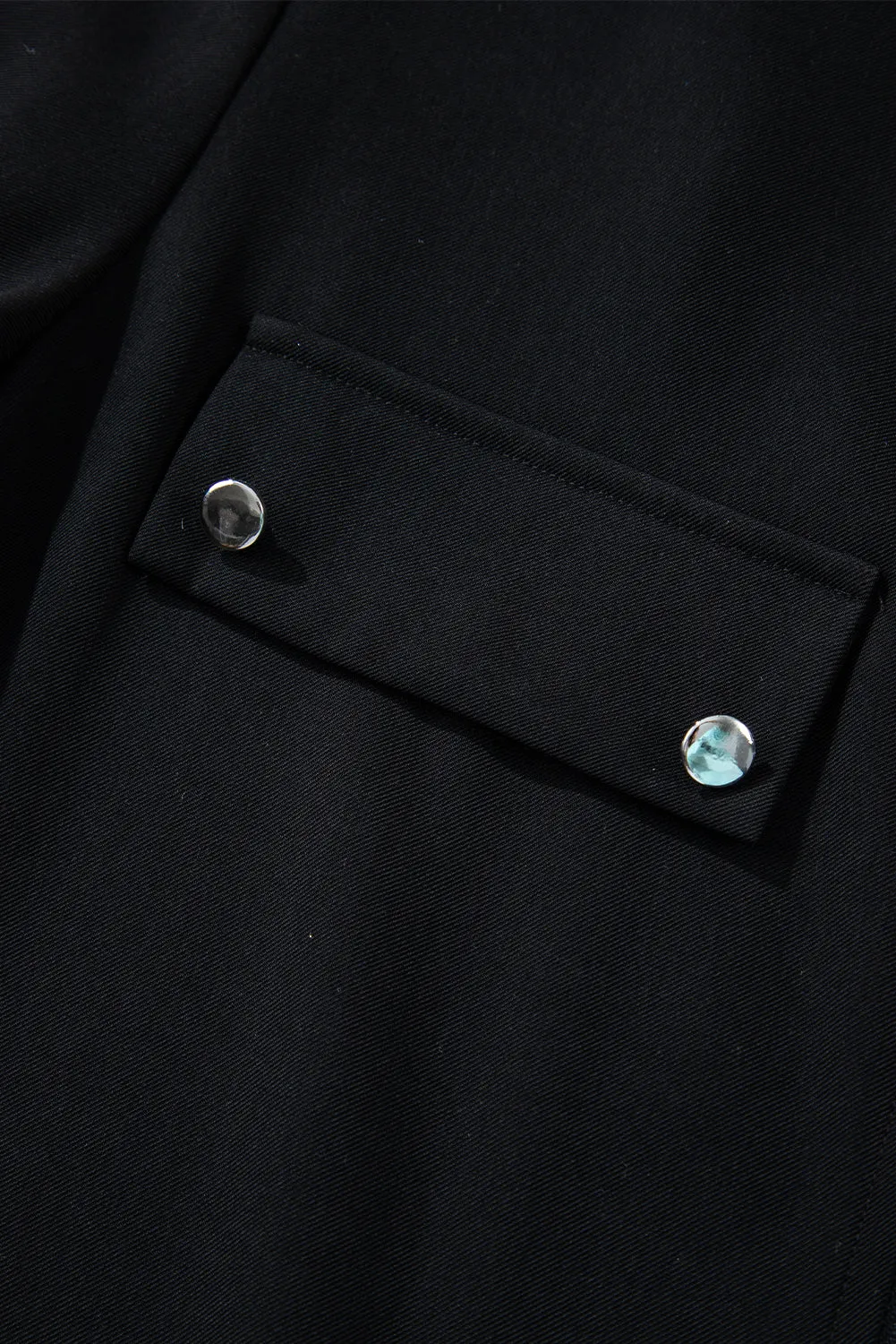 KaleaBoutique Stylish Collar Tab Sleeve Zip Up Flap Detail Jacket
