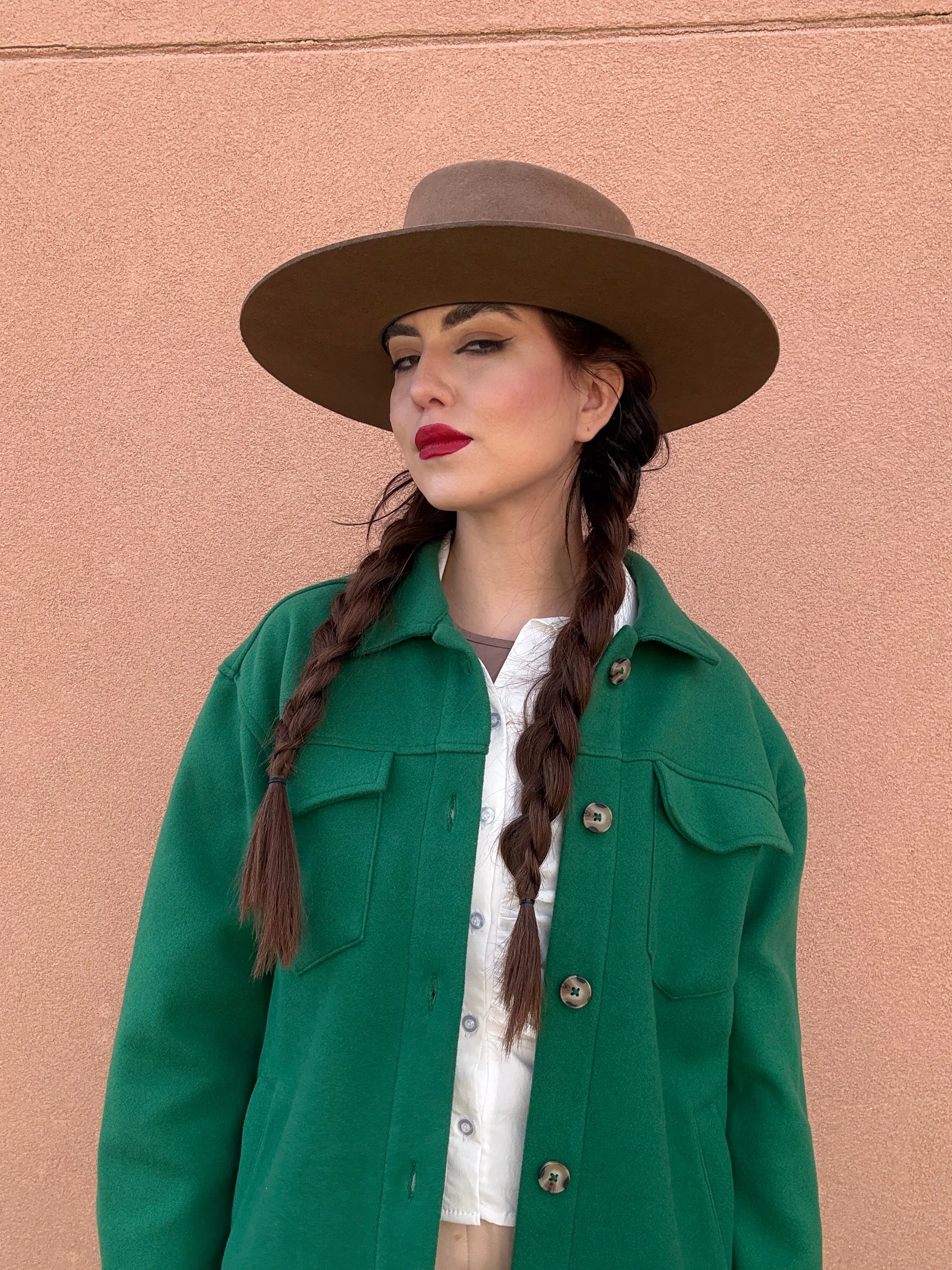 Khiery Green Button Up Jacket