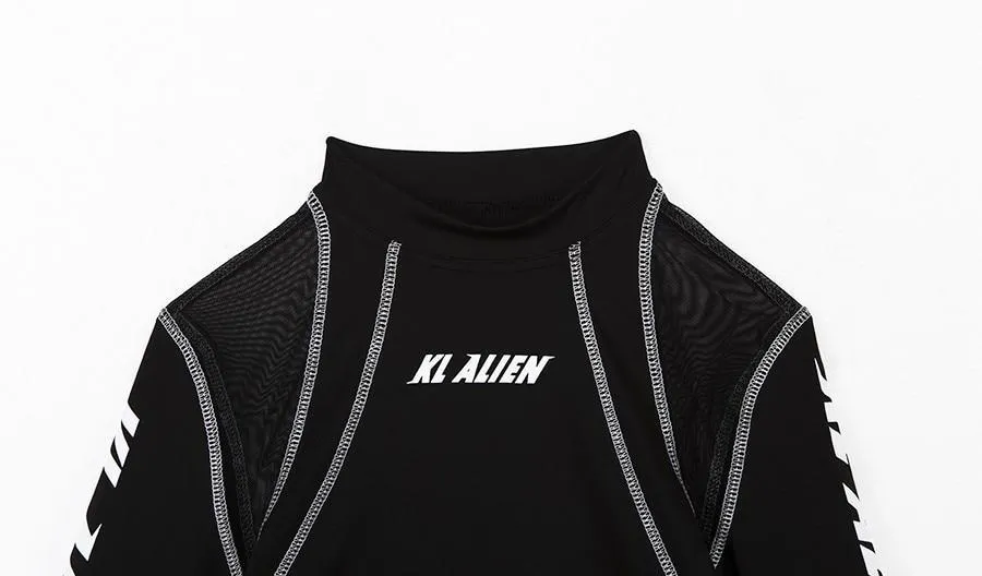 KL Alien Mesh Racer Crop