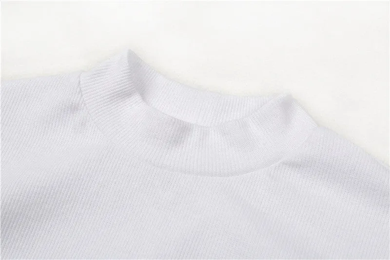 Lace Up Cropped Short Sleeve T-Shirt