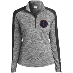Ladies' Electric Heather Colorblock 1/4-Zip Pullover