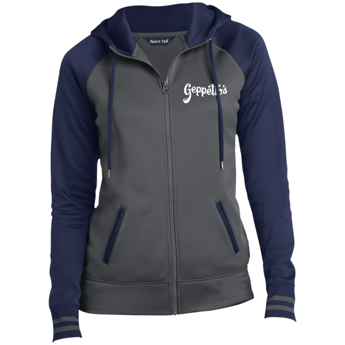 Ladies' Moisture Wick Full-Zip Hooded Jacket
