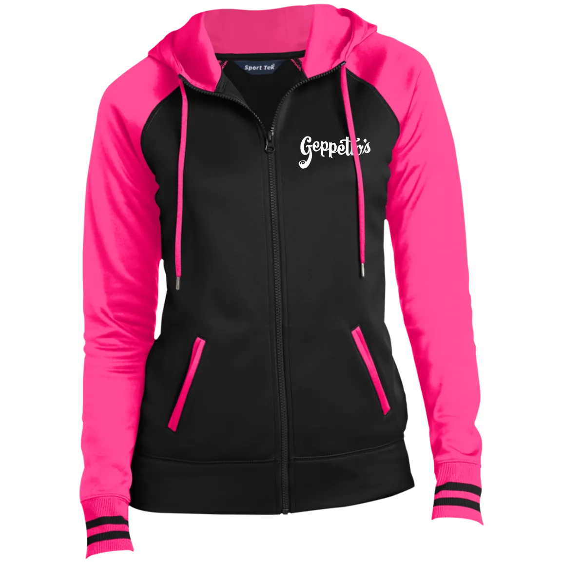 Ladies' Moisture Wick Full-Zip Hooded Jacket