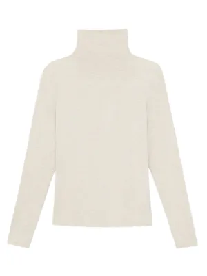 Lafayette 148 Funnel Turtleneck in Palomino Melange