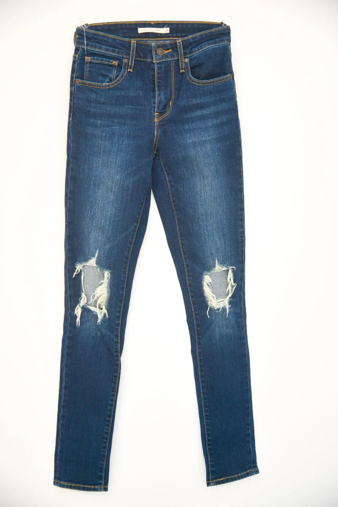 Levi 721 High Rise Skinny Holes In Knees