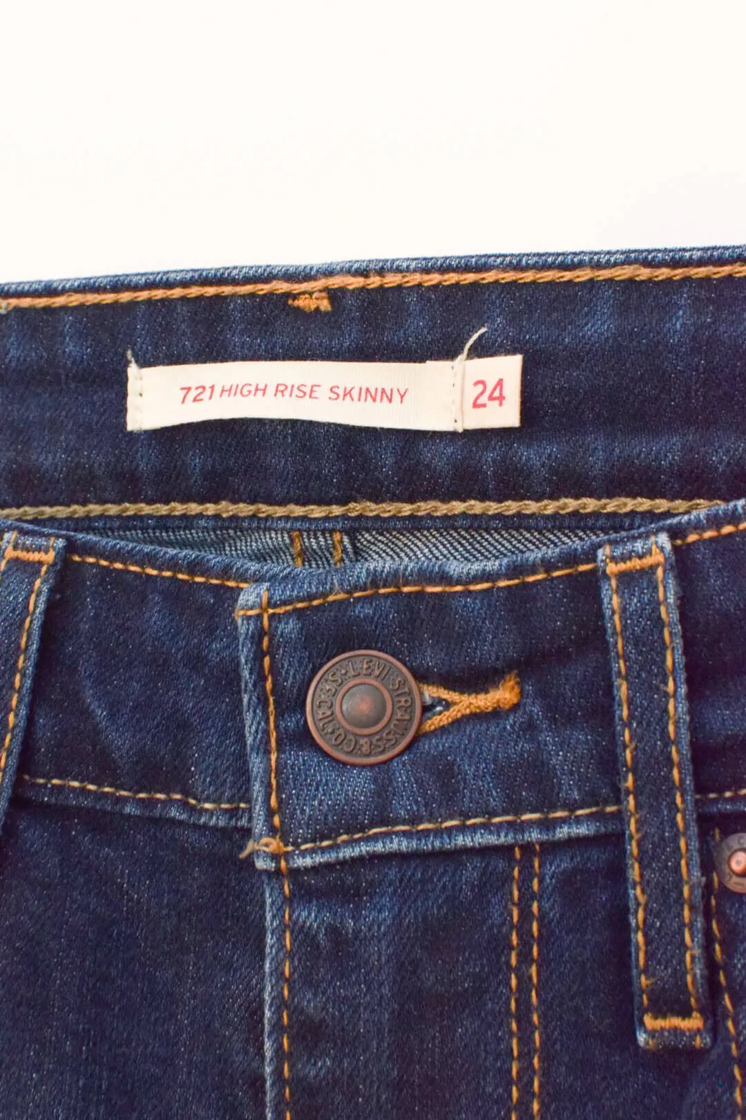 Levi 721 High Rise Skinny Holes In Knees