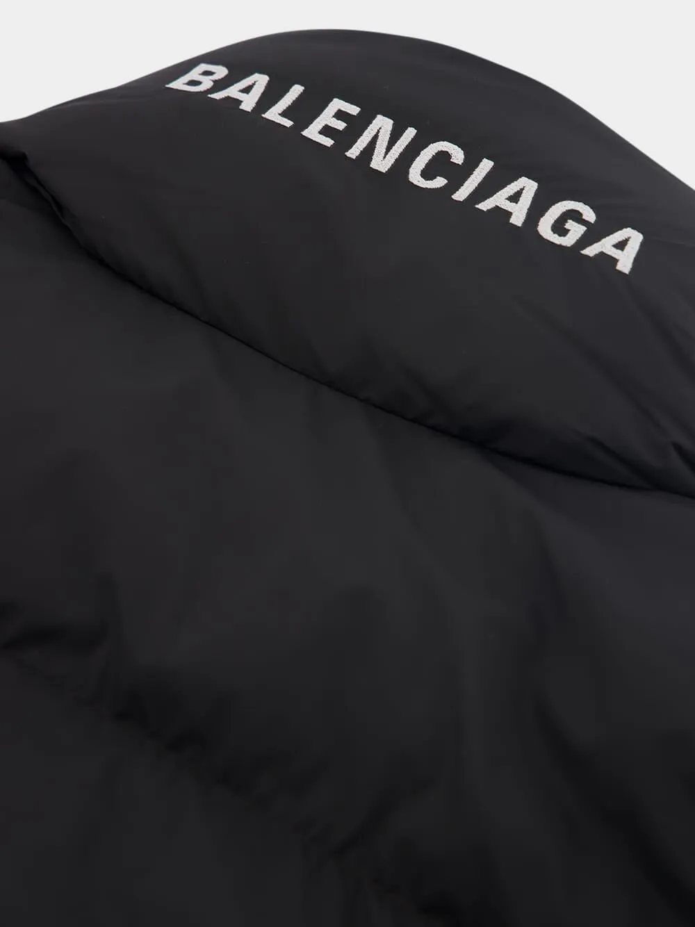 Logo Printed Puffer Wrap Gilet
