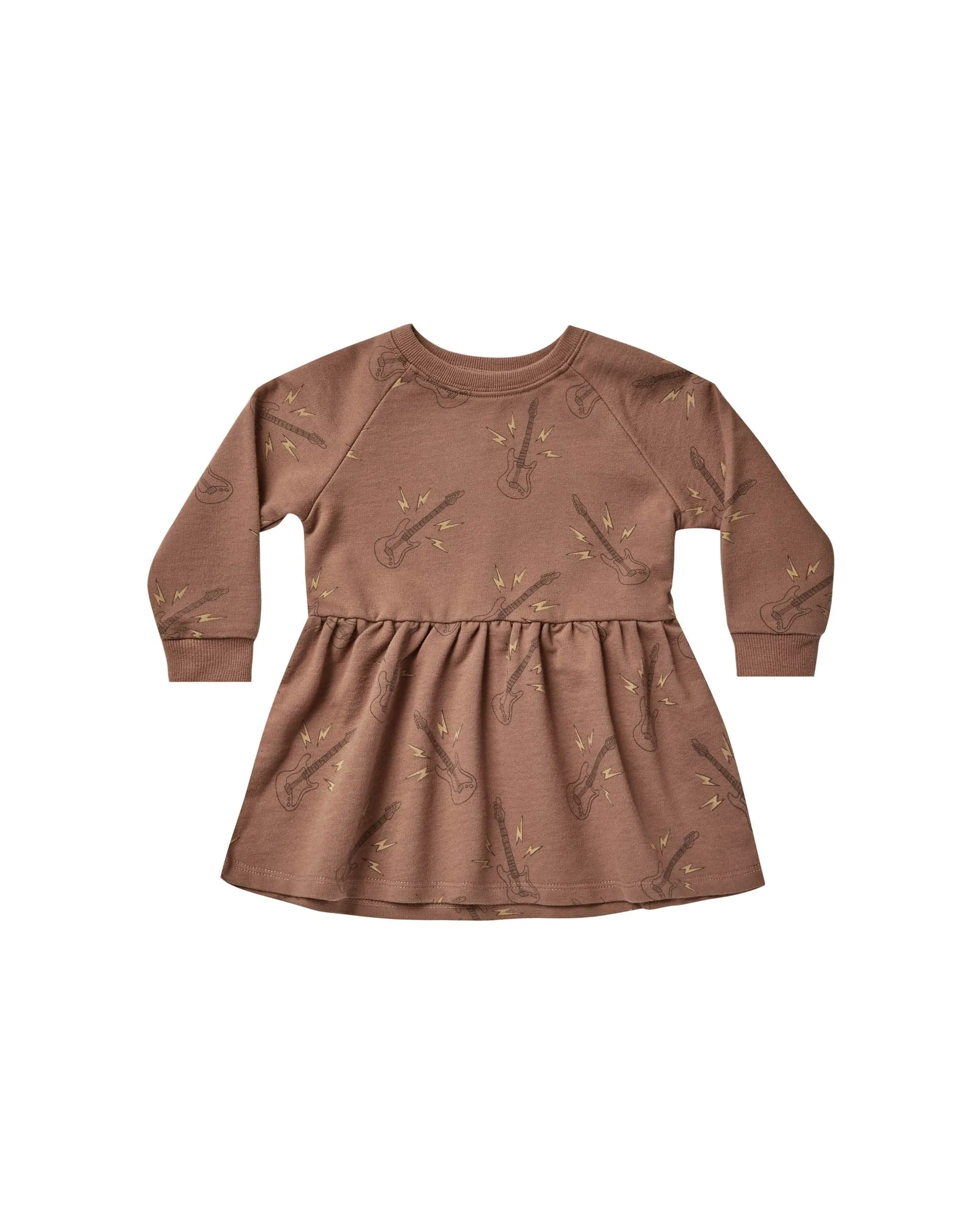 LONG SLEEVE RAGLAN DRESS || GUITARS