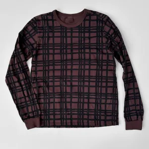 Long Sleeve T-Shirt - Darby in Midnight & Mahogany