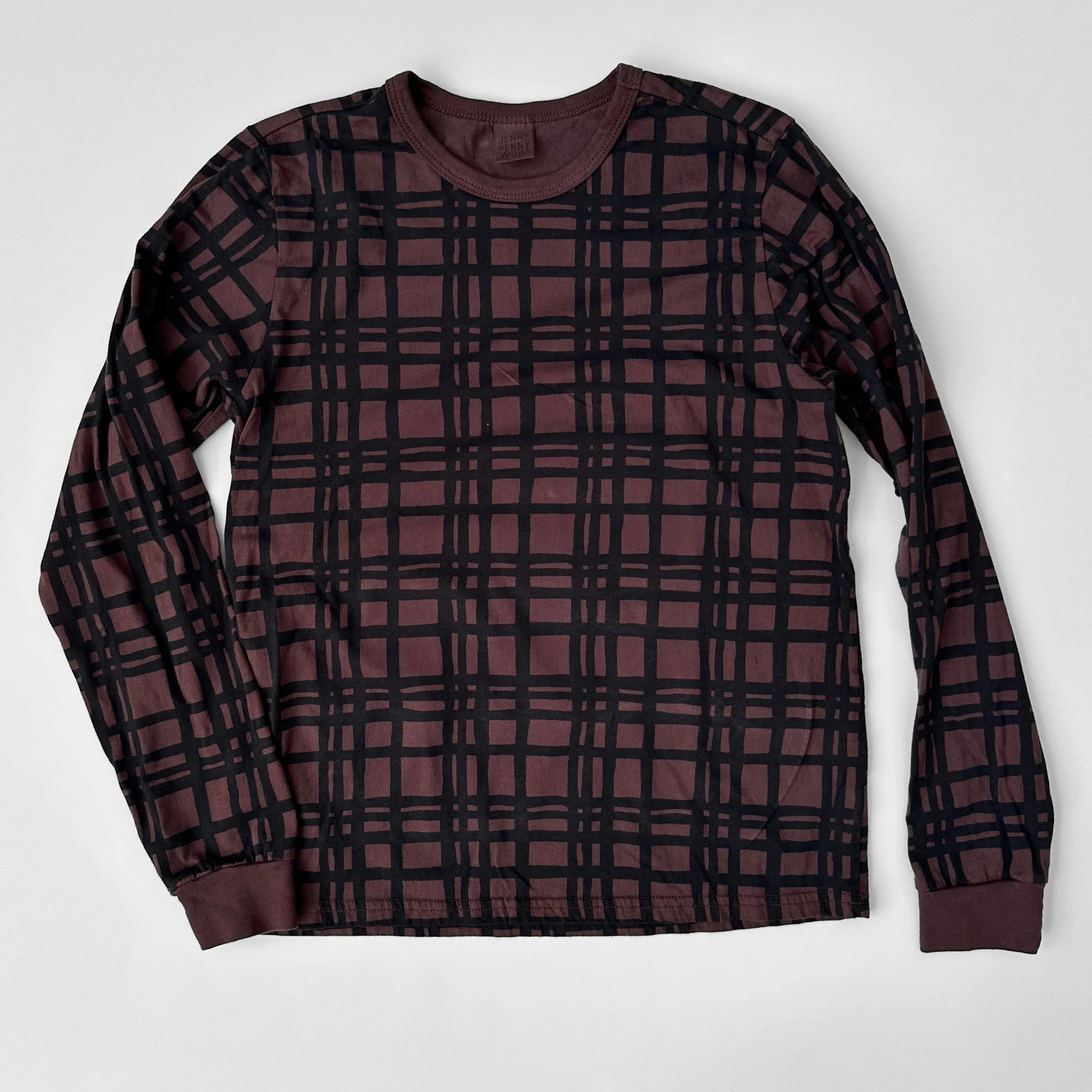 Long Sleeve T-Shirt - Darby in Midnight & Mahogany