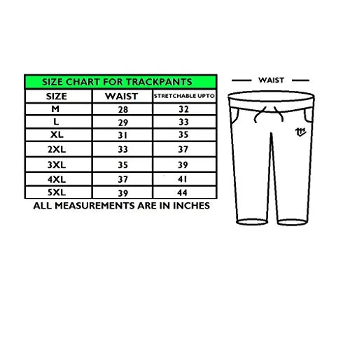 MARK LOUIIS Men's Loose Fit Trackpants (ML-BSL-1101_Off-White_XXX-Large)