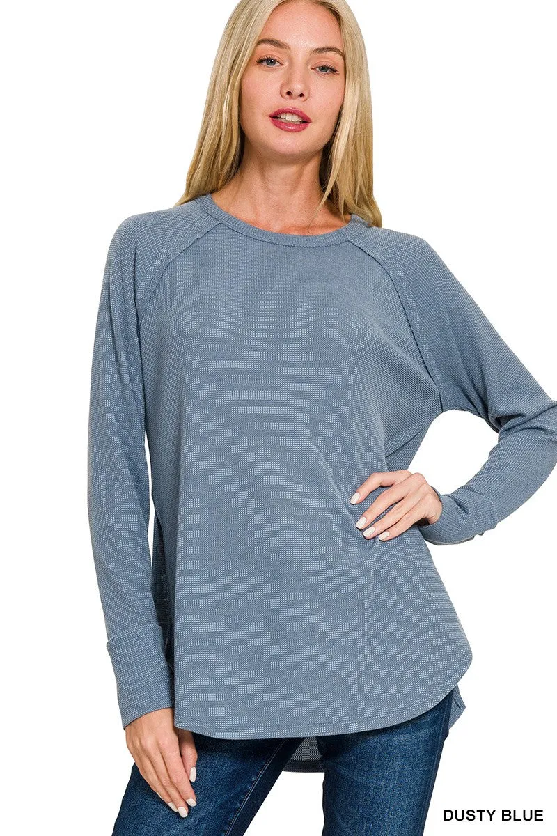 MELAGE BABY WAFFLE LONG SLEEVE TOP