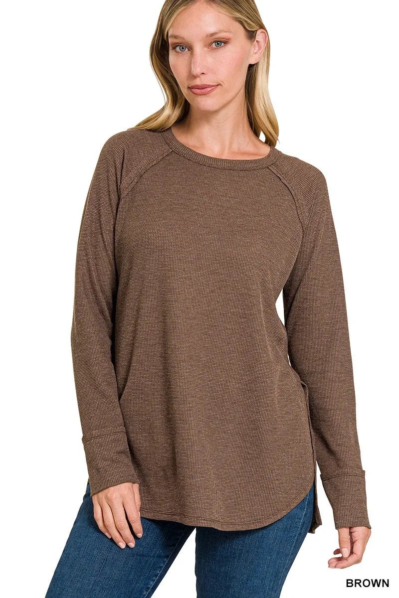 MELAGE BABY WAFFLE LONG SLEEVE TOP