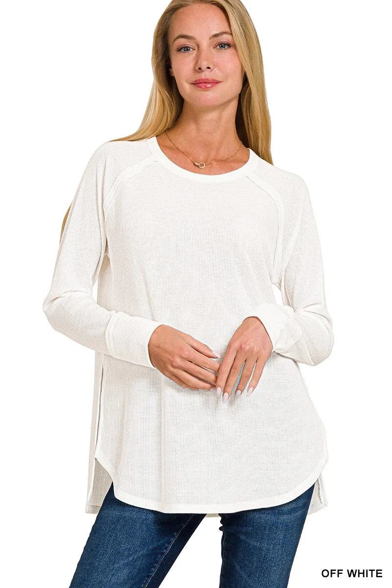 MELAGE BABY WAFFLE LONG SLEEVE TOP