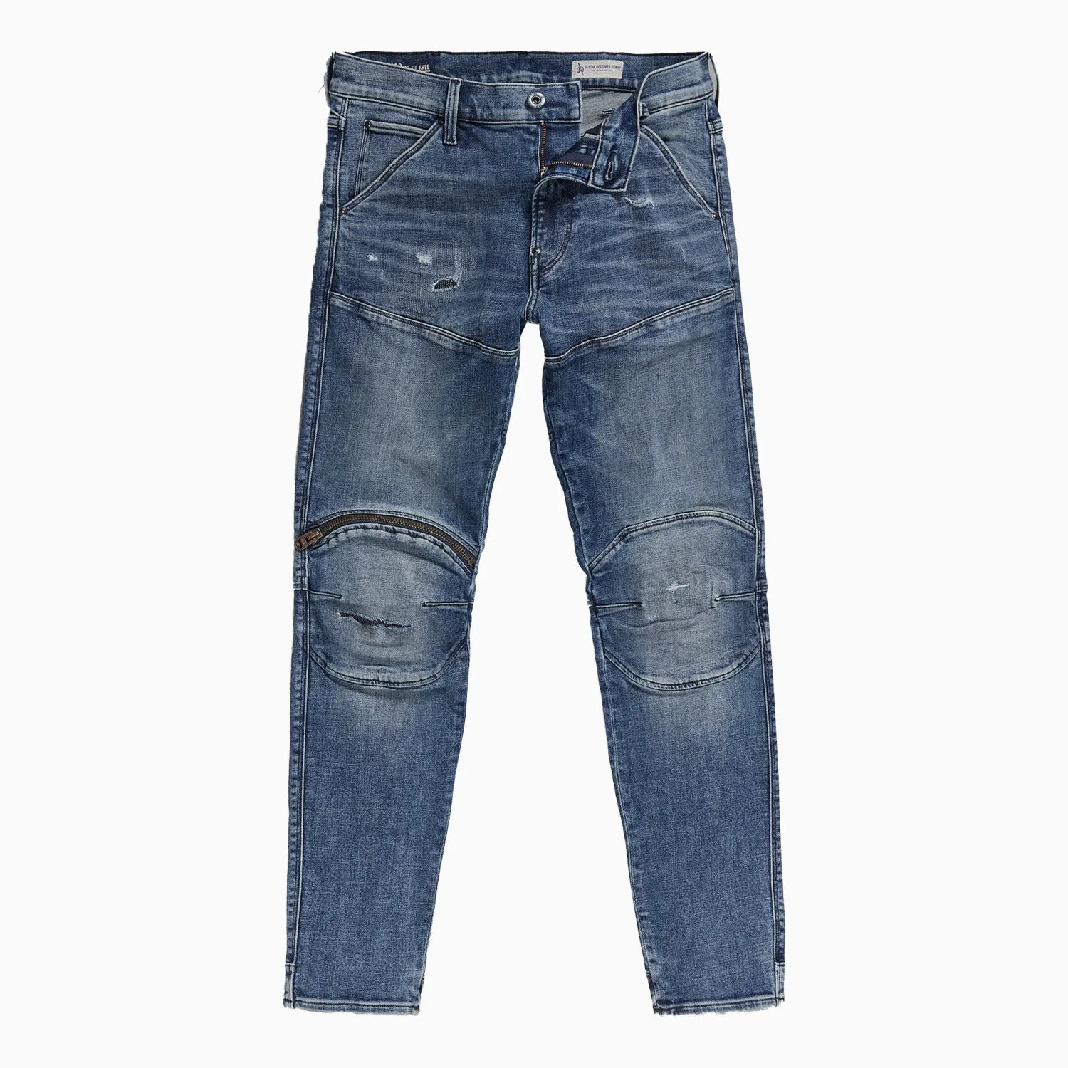 Men's 3D Zip Knee Skinny Denim Pant