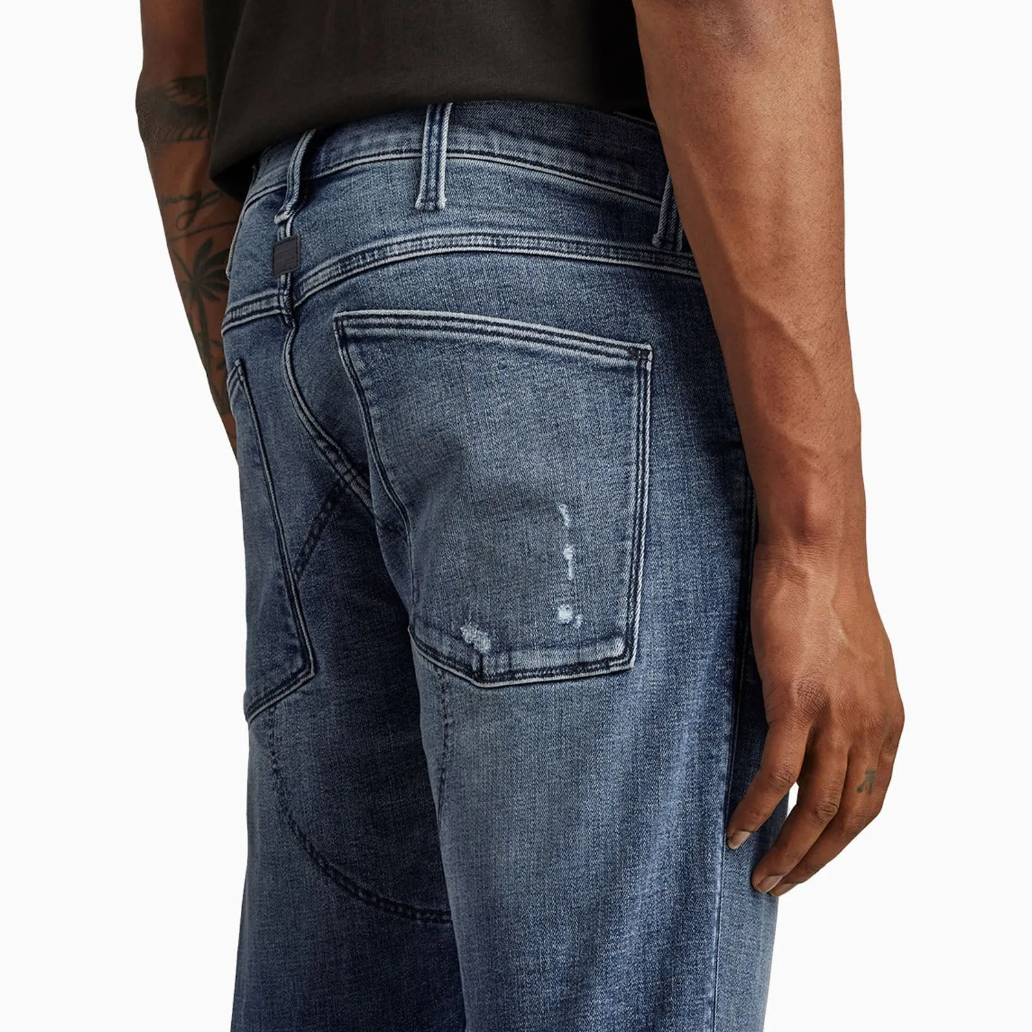 Men's 3D Zip Knee Skinny Denim Pant