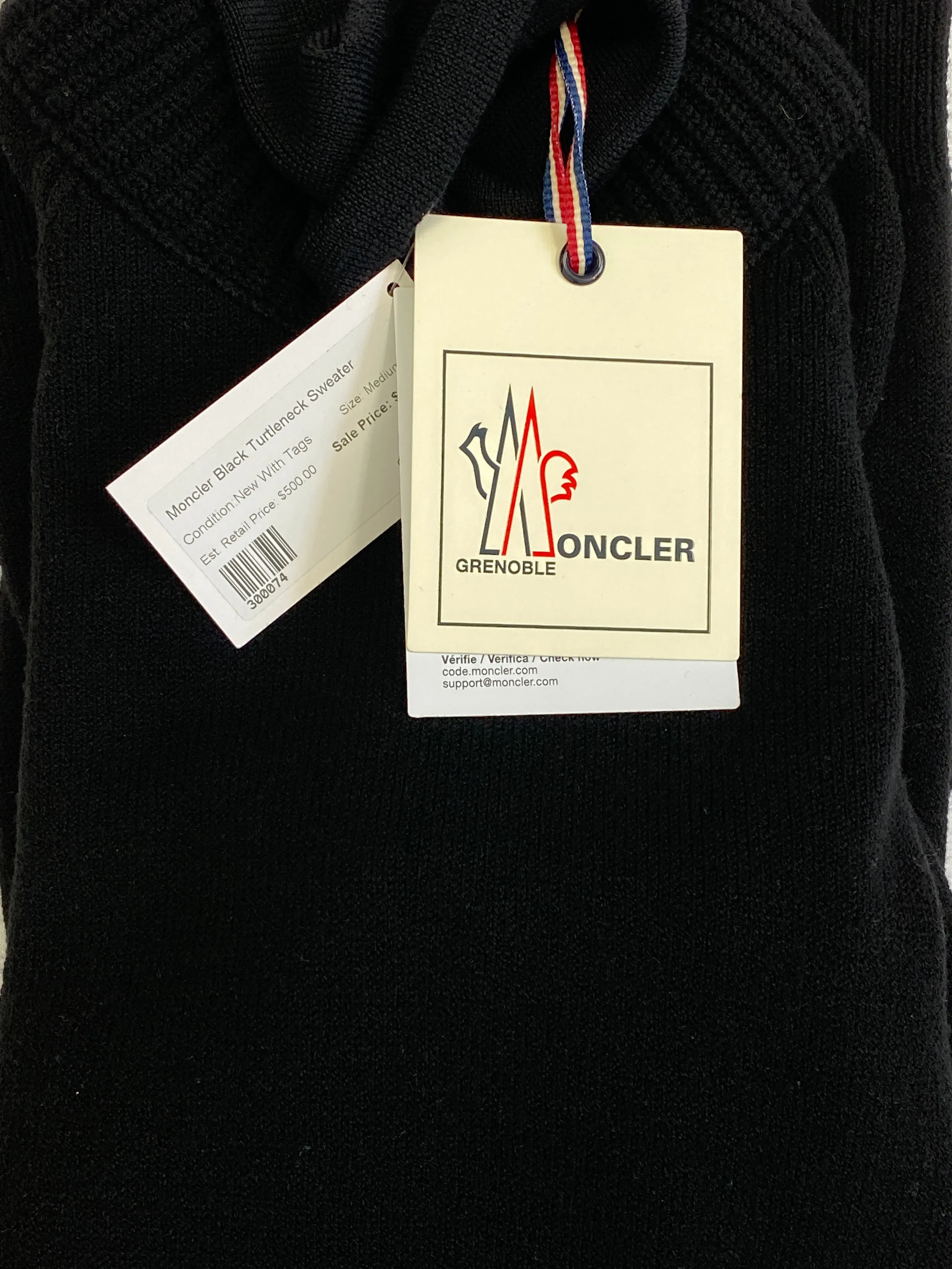 Moncler Black Turtleneck Sweater