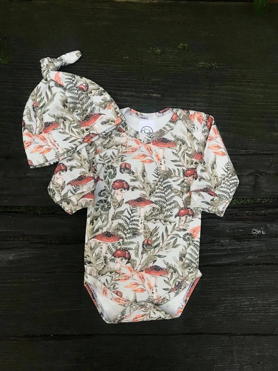 Mushroom Long Sleeve Onesie