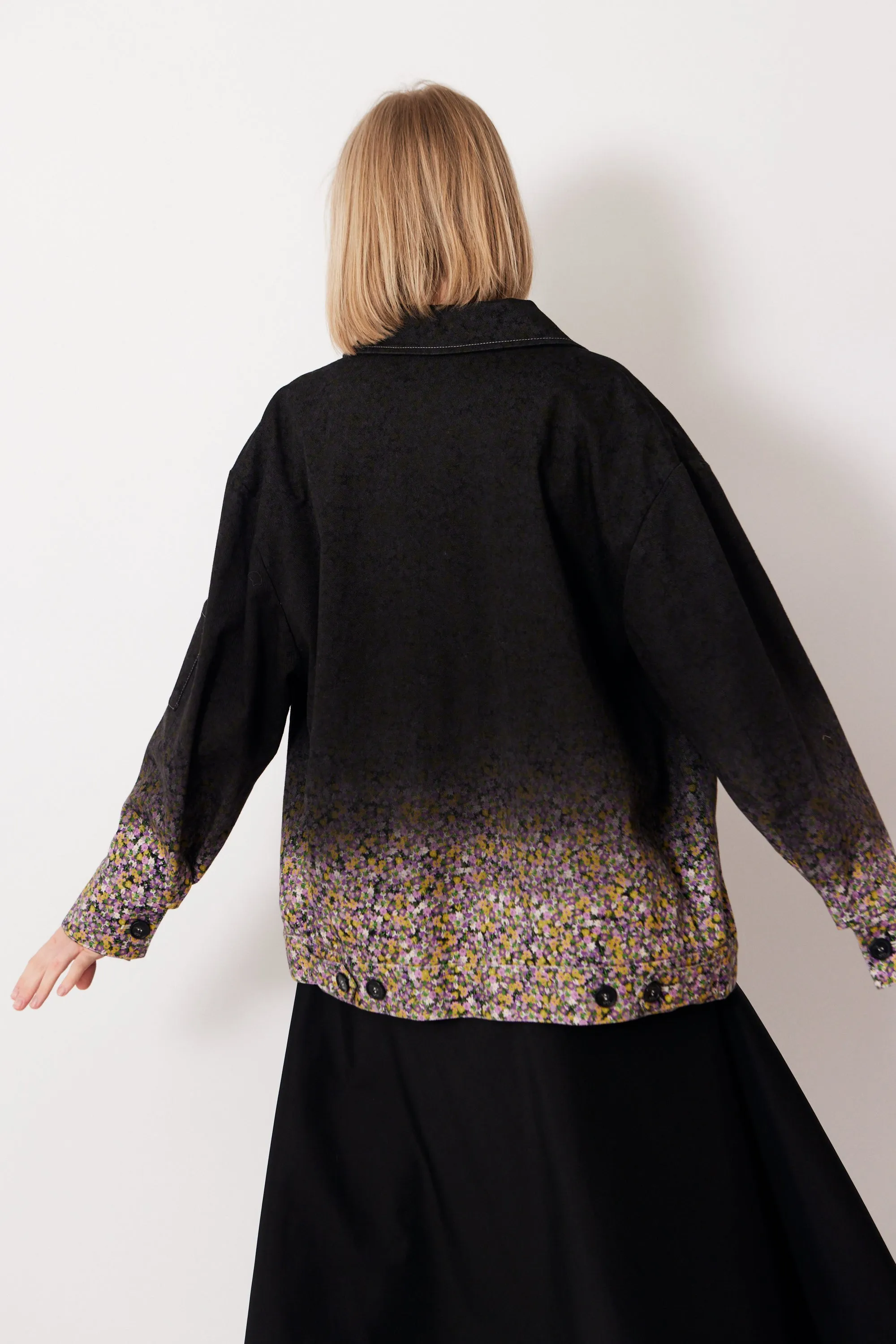 N°21 Gradient Background Print Zip Jacket