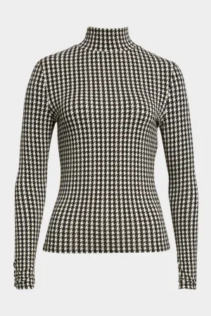 Nate Long Sleeve Top in Black and white