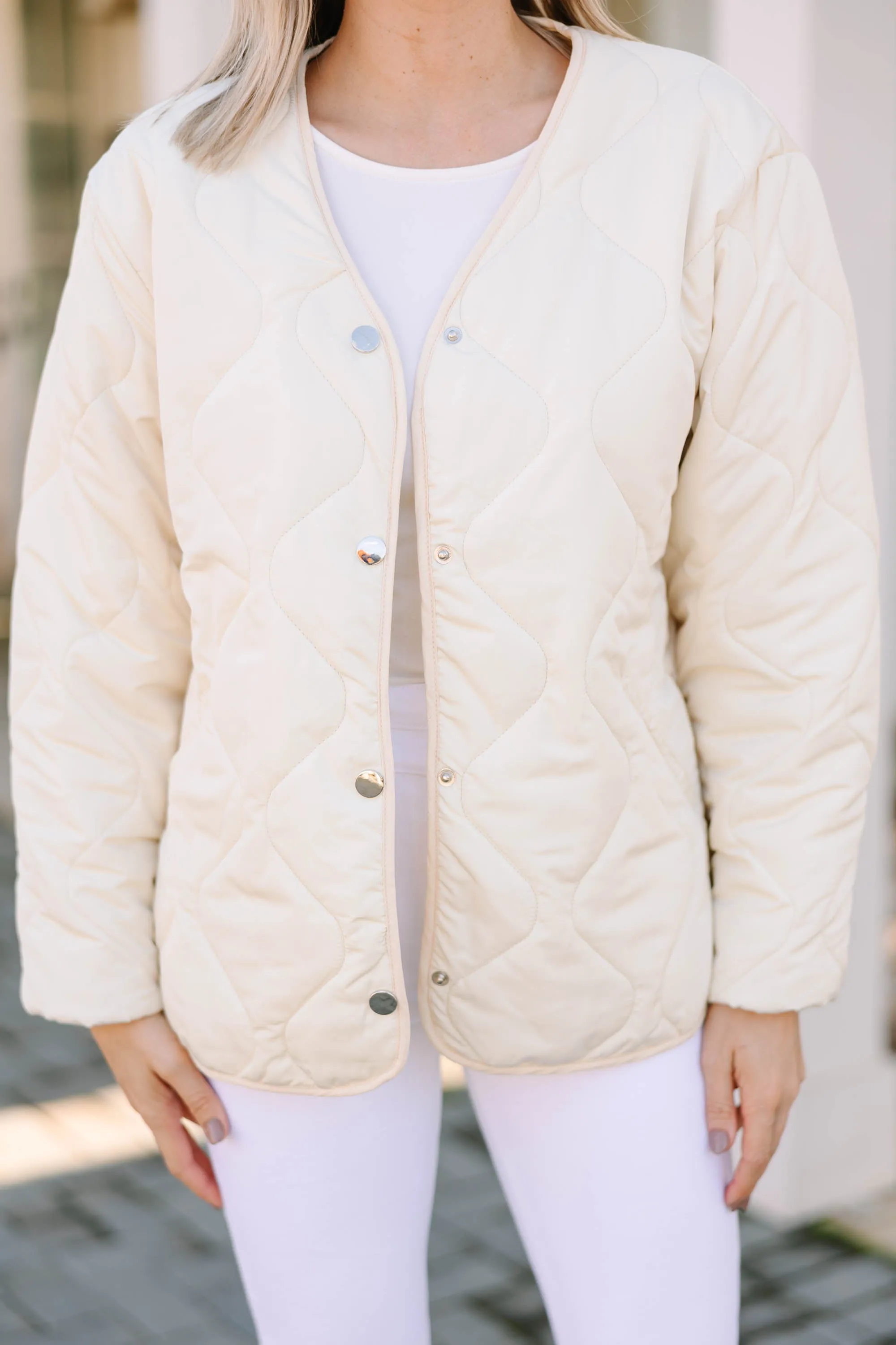 Need You More Cream White Puffer Jacket