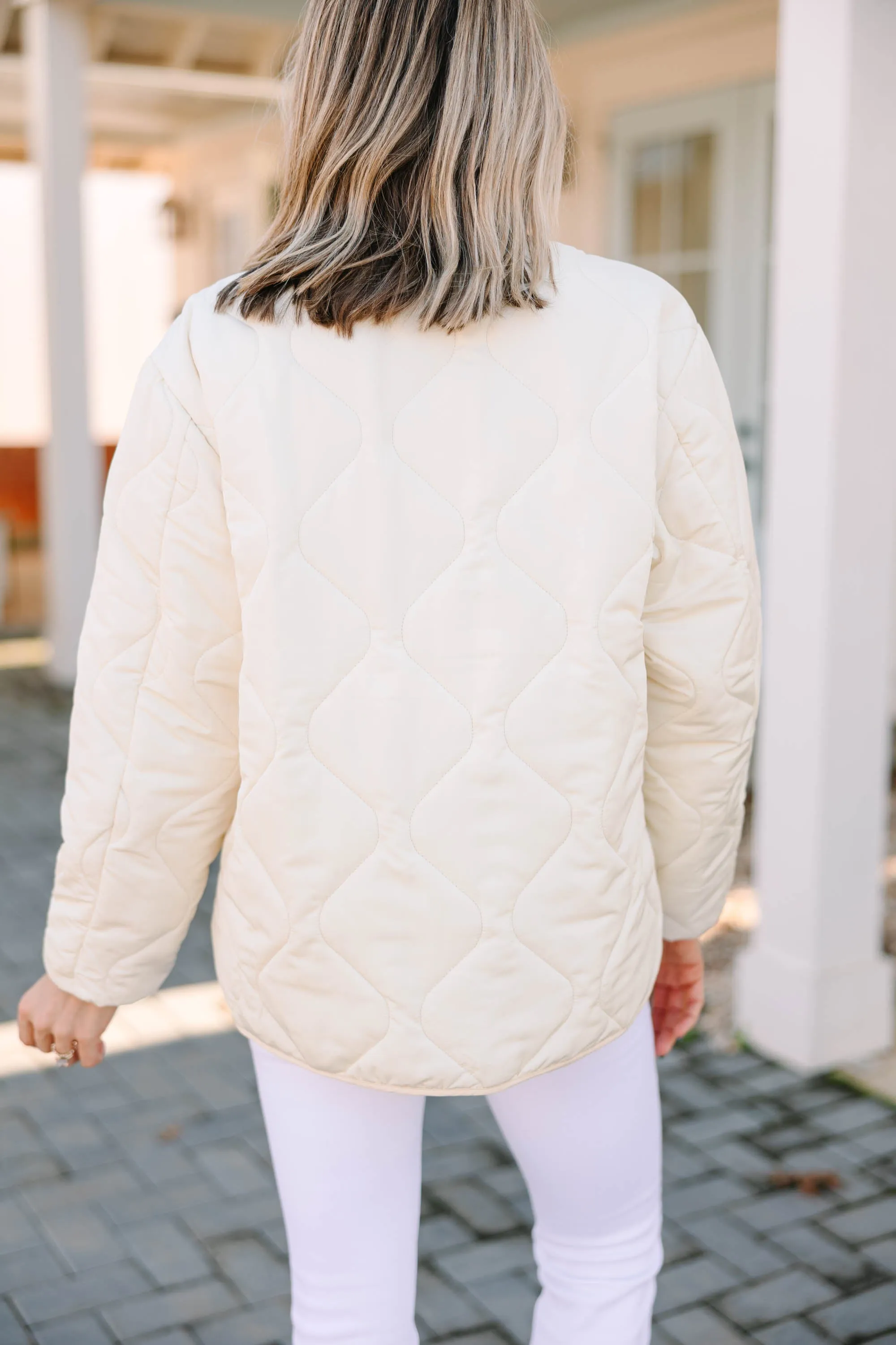 Need You More Cream White Puffer Jacket