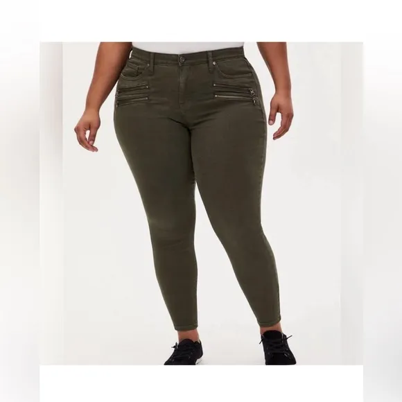 New Torrid Sky High Skinny Women's Olive Green Pants Size 22