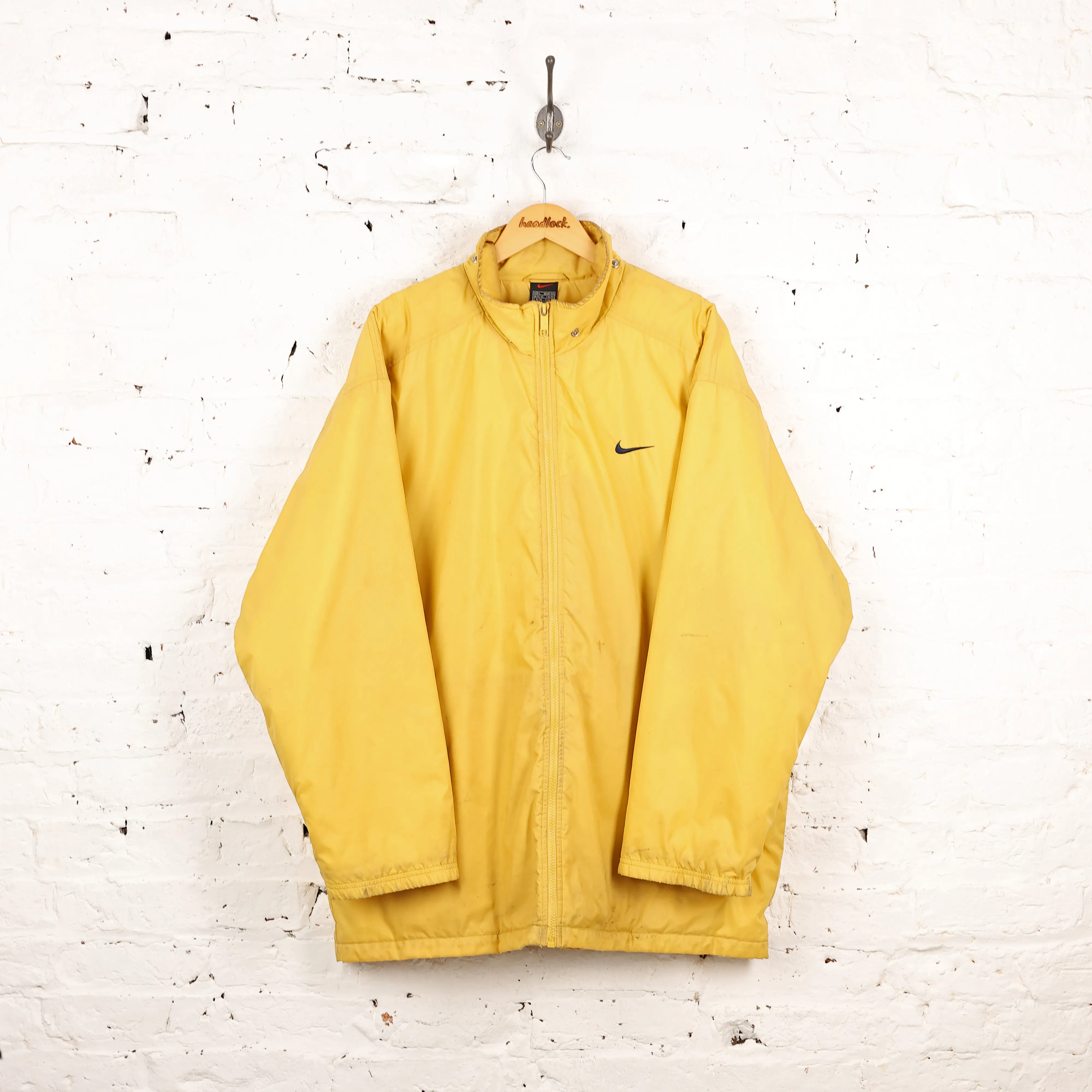 Nike 90s Bench Coat Jacket - Yellow - L