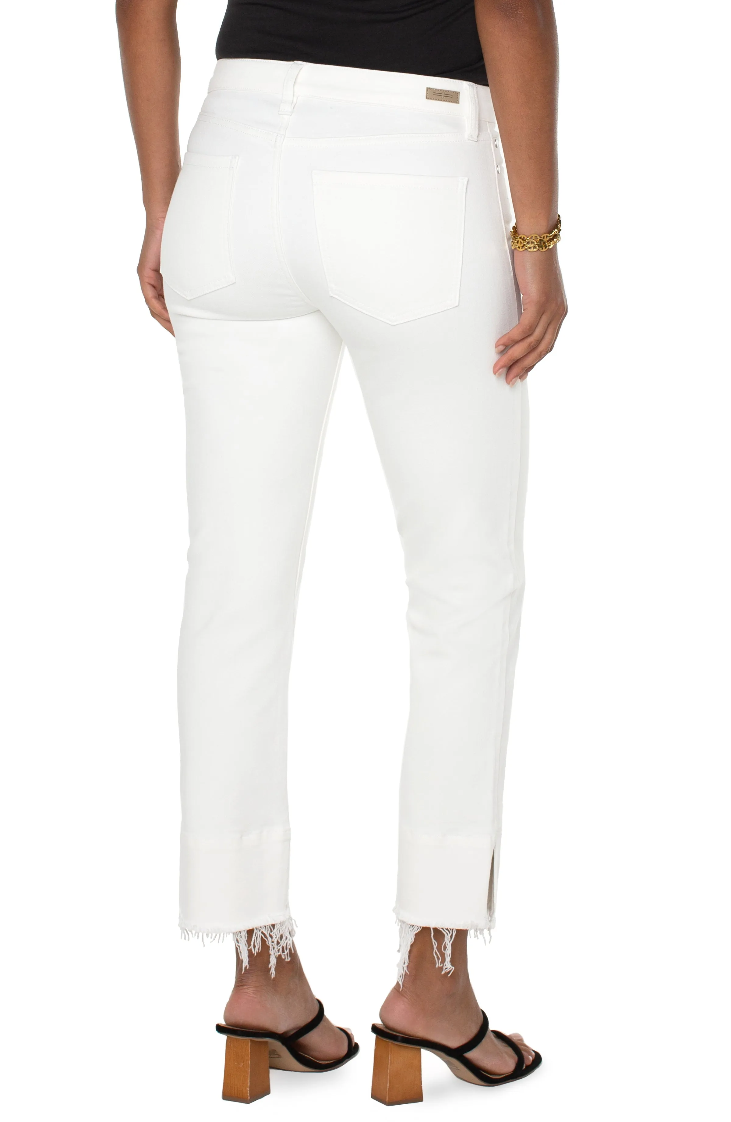 Non-Skinny Skinny with Double Frey - Bone White