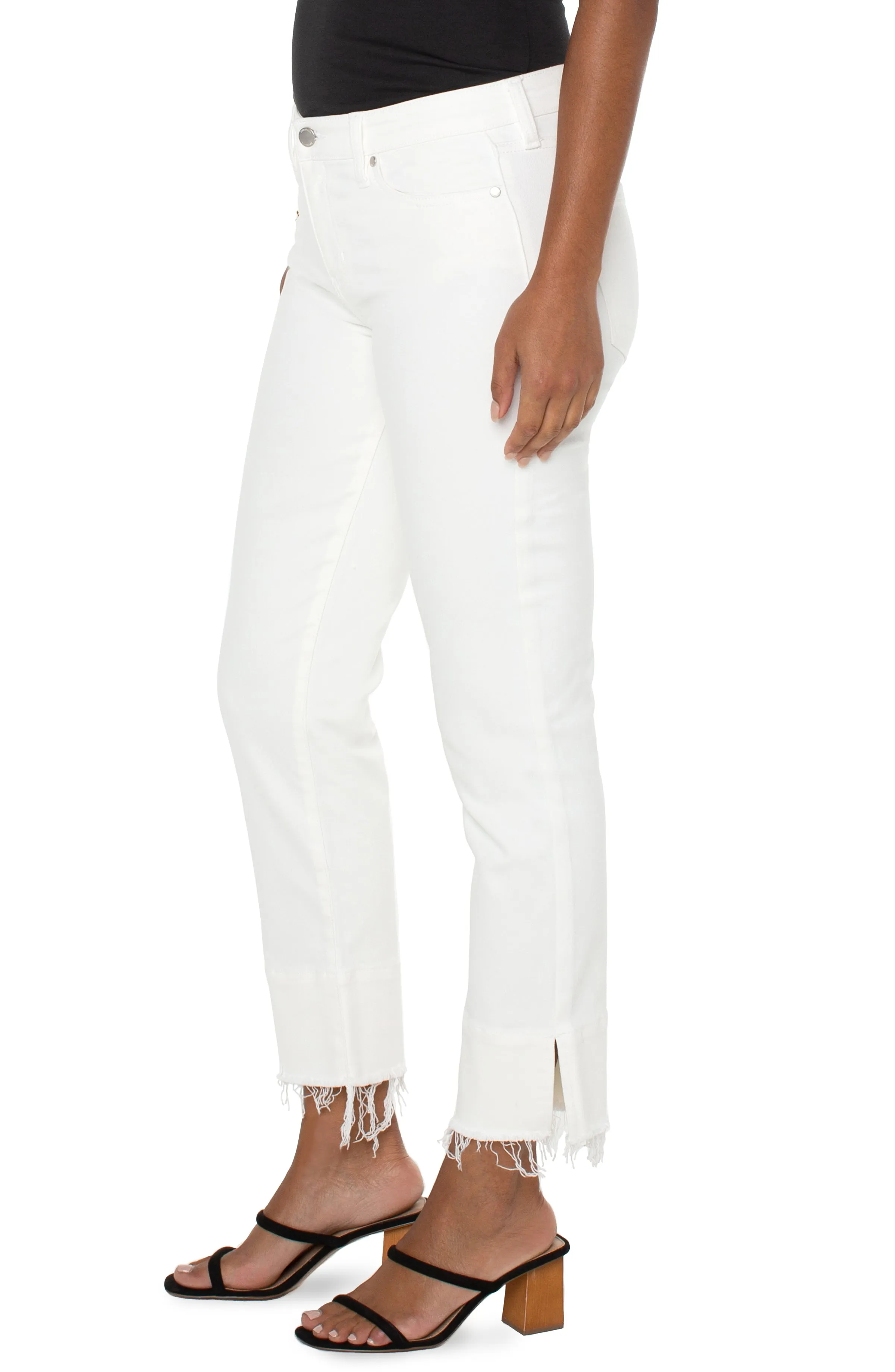 Non-Skinny Skinny with Double Frey - Bone White